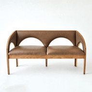 Global Views Arches Bench - Nutmeg - Champagne