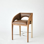 Global Views Arches Counter Stool - Nutmeg - Champagne