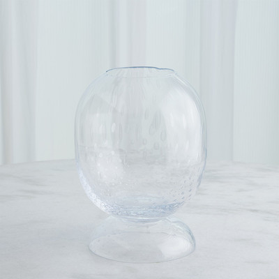 Global Views Ashton Vase - Clear Seeded - Short