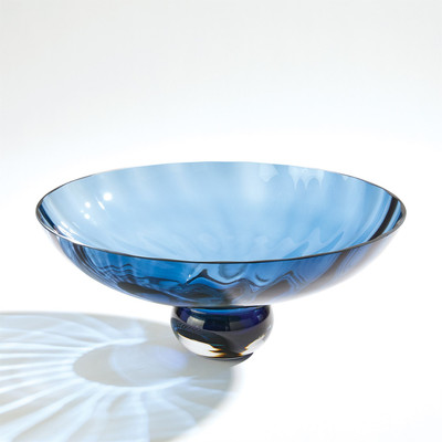 Global Views Ball Footed Bowl - Blue - Lg