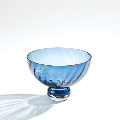 Global Views Ball Footed Bowl - Blue - Sm