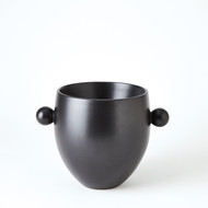 Global Views Ball Handled Ice Bucket - Black
