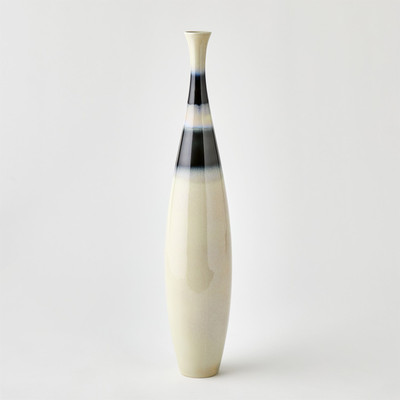 Global Views Banded Bottle - Cobalt - Lg