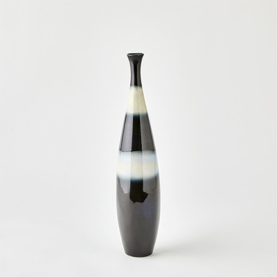 Global Views Banded Bottle - Cobalt - Med