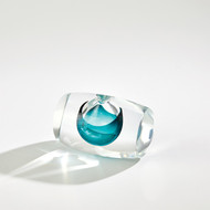 Global Views Barrel Vase - Azure