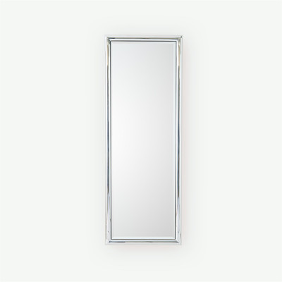 Global Views Bennett Floor Mirror - Nickel