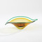 Global Views Bent Leaf Bowl - Aqua - Amber - Sm