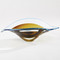Global Views Bent Leaf Bowl - Blue - Amber - Lg