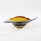 Global Views Bent Leaf Bowl - Blue - Amber - Sm