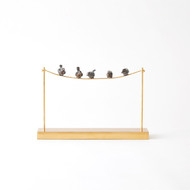 Global Views Birds on a Wire - Gold Leaf