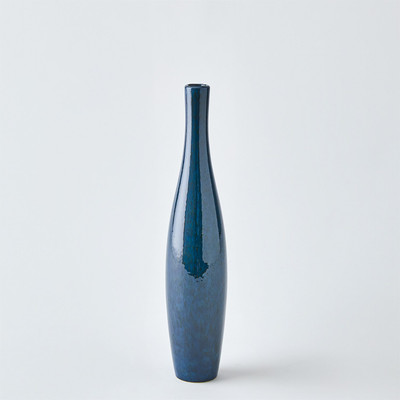 Global Views Boliche Vase - Dark Blue - Short
