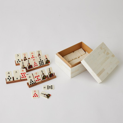 Global Views Boxed Bone Card Set - Ivory