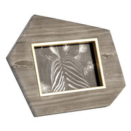 Global Views Brass Frame Grey Stone Photo Frame - Horizontal - 5x7