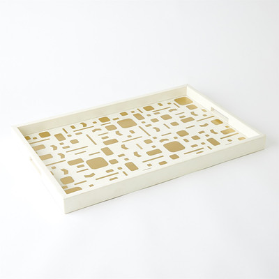 Global Views Brass Jali Box Tray