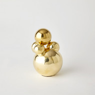 Global Views Bubble Orb Holder - Brass w - Brass Sphere - Sm