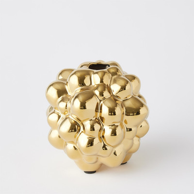 Global Views Bubble Vase - Bright Gold - Sm