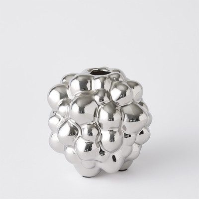 Global Views Bubble Vase - Bright Silver - Sm