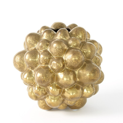 Global Views Bubble Vase - Matte Antique Gold - Lg