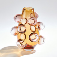 Global Views Bubbled Vase - Amber Blush - Lg
