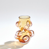 Global Views Bubbled Vase - Amber Blush - Sm