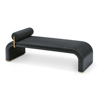 Global Views Cade Daybed - Graphite Leather
