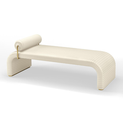 Global Views Cade Daybed - Milk Leather