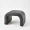 Global Views Cade Stool - Graphite Leather