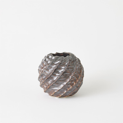 Global Views Cadoret Vase - Matte Antique Bronze