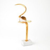 Global Views Captured Sphere Sculpture - Gold Leaf