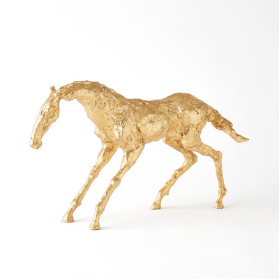 Global Views Cast Stallion - Gold Leaf