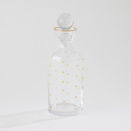 Global Views Celebration Decanter - Clear w - Gold Dots