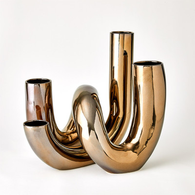 Global Views Cellentani Vase Set - Bronze