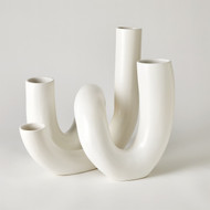 Global Views Cellentani Vase Set - Matte White