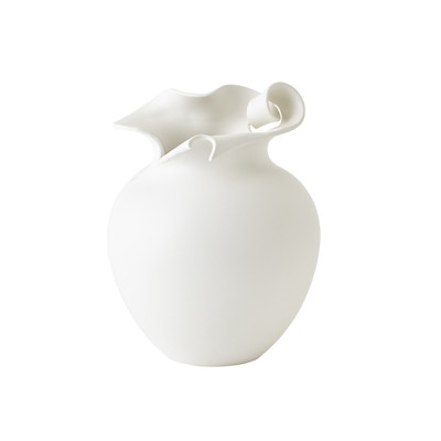 Global Views Charlotte Vase - White