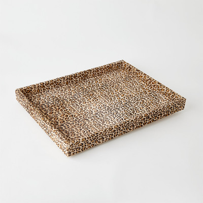 Global Views Cheetah Hair - on - Hide Tray