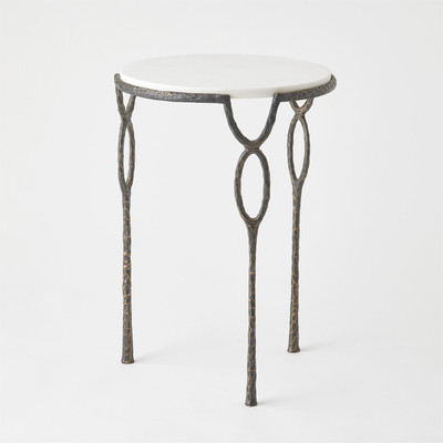 Global Views Chiseled Loop Table - Bronze