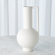 Global Views Classic Pitcher w - Handle - Matte White