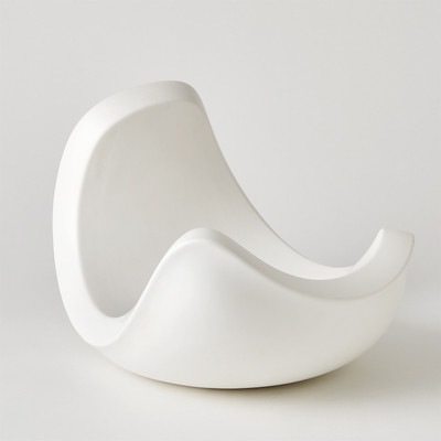 Global Views Curl Bowl - Matte White - Lg