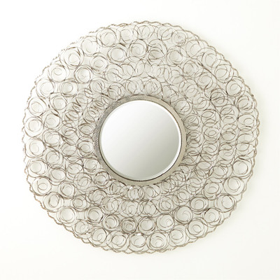 Global Views Curly Mirror - Nickel - Lg