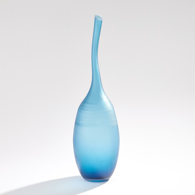 Global Views Curvature Bottle - Blue - Tall
