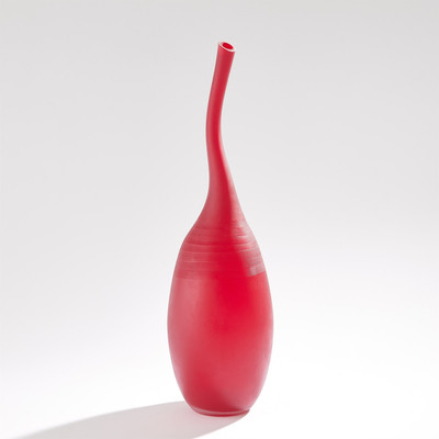 Global Views Curvature Bottle - Red - Tall
