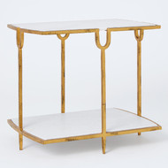 Global Views Curve Side Table - Gold