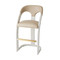 Global Views Delia Bar Stool - White Burl