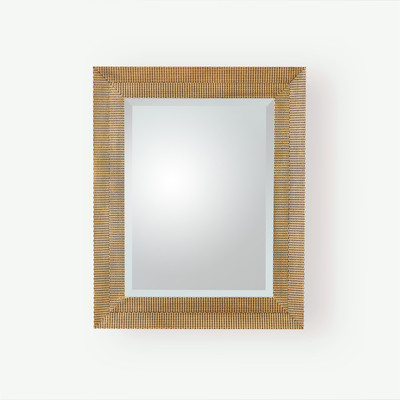 Global Views Delicate Basketweave Mirror - Gold