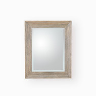 Global Views Delicate Basketweave Mirror - Silver