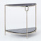 Global Views Demilune Side Table - Silver