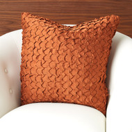 Global Views Diamond Ruche Pillow - Rust