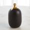 Global Views Dipped Golden Crackle - Black Cylinder Vase - Sm
