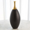 Global Views Dipped Golden Crackle - Black Slender Vase - Lg