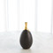 Global Views Dipped Golden Crackle - Black Slender Vase - Sm